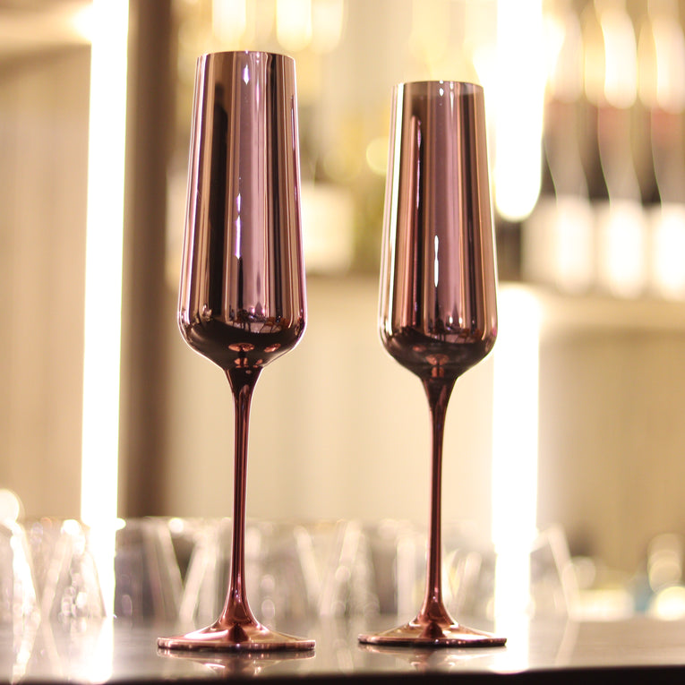 Premium Shining Wine And Champagne Glass - Set of 2