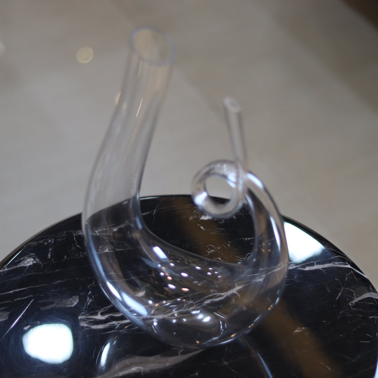 Modern Double Opening Curved Decanter