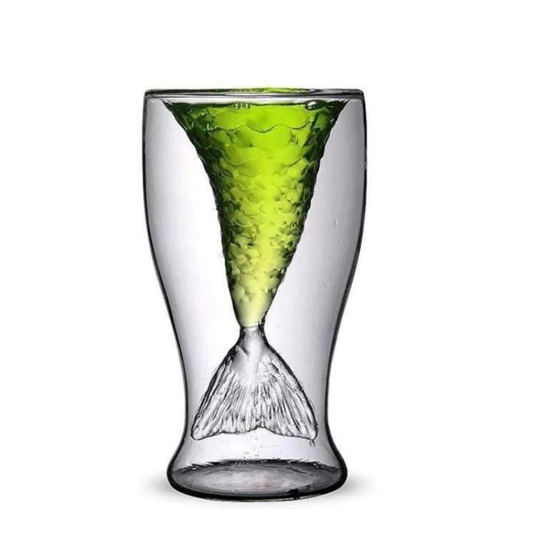 MERMAID CAST CRYSTAL GLASS ( DRINKS / COCKTAIL ) - SET OF 2