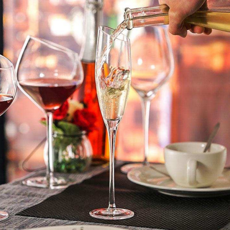 Plain Burgundy Red Wine Glass - Set of 2